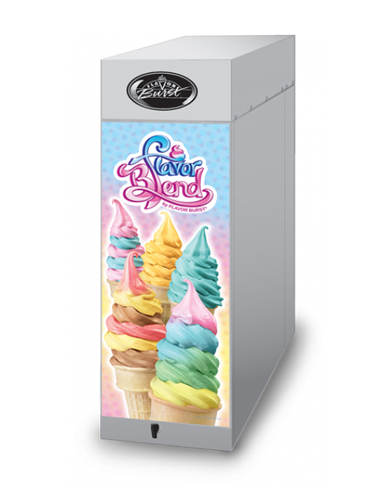 Soft-Serve Blend Twist Freezer Facade Wrap - Lower - Flavor Burst