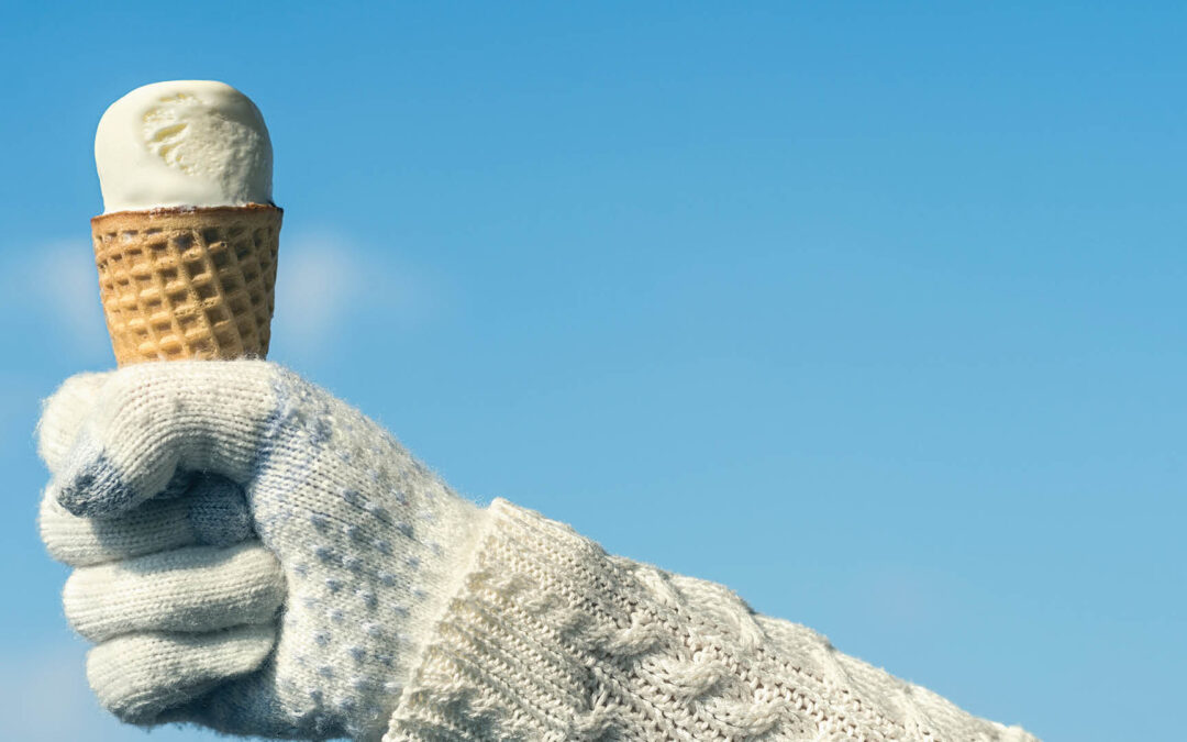 Ice cream in winter months may not be something to pass by!